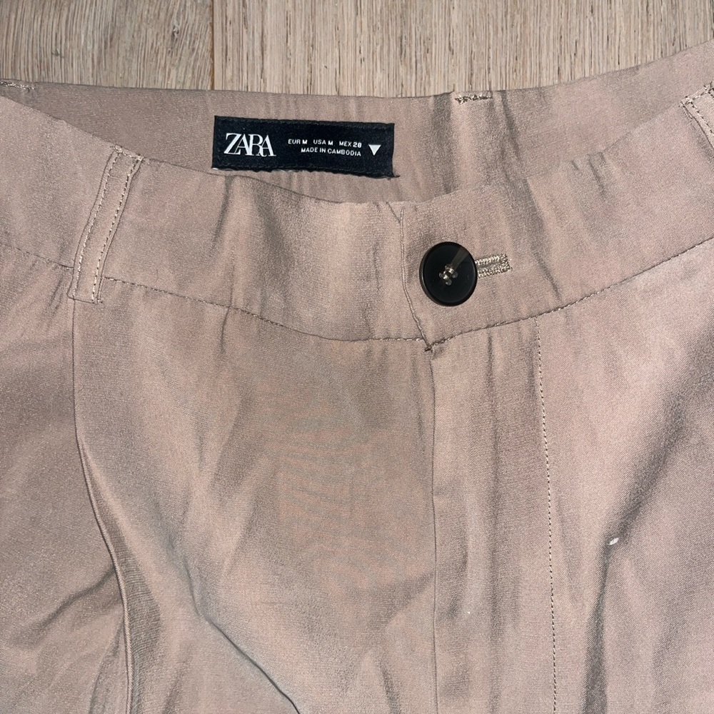 Women's Tan Wide-Leg Pants - Picture 2 of 4